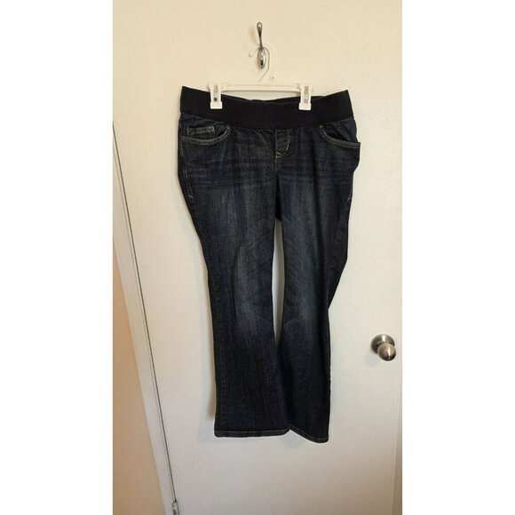 Old Navy Maternity Jeans Womens 8 Low Rise Boot Cut Rockabilly Cowgirl 32Wx28L - Picture 1 of 9